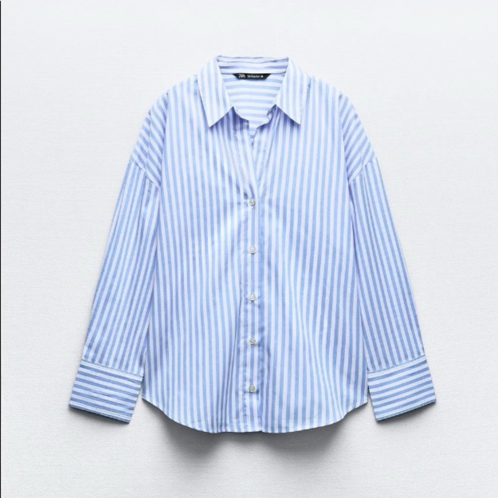 Zara Striped Shirt Blue & White
